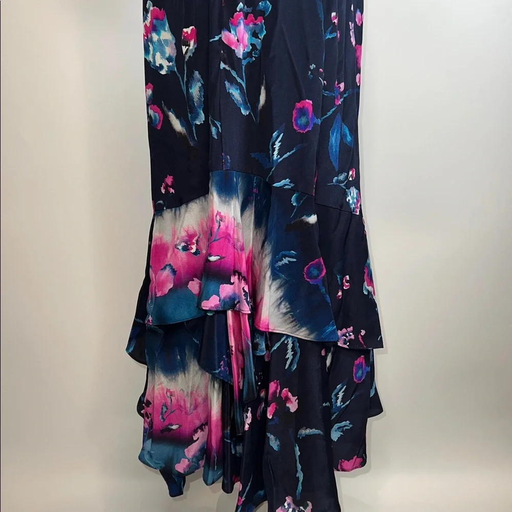 💖NWT WOMENS TANYA TAYLOR ESTRELLA SILK DRESS IN NAVY/TIE DYE FLORAL SIZE 12 - Picture 13 of 17
